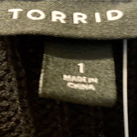 TORRID Plus Size -Multi Color Stripe Mock Neck Sweater Dress 1X - Picture 2 of 16